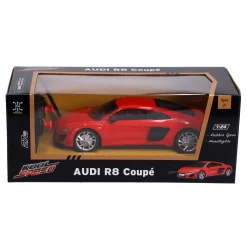 Radiografisch|Jongens>Kool Speed Radiografisch bestuurbare auto audi 1:24 r8 coupé rood