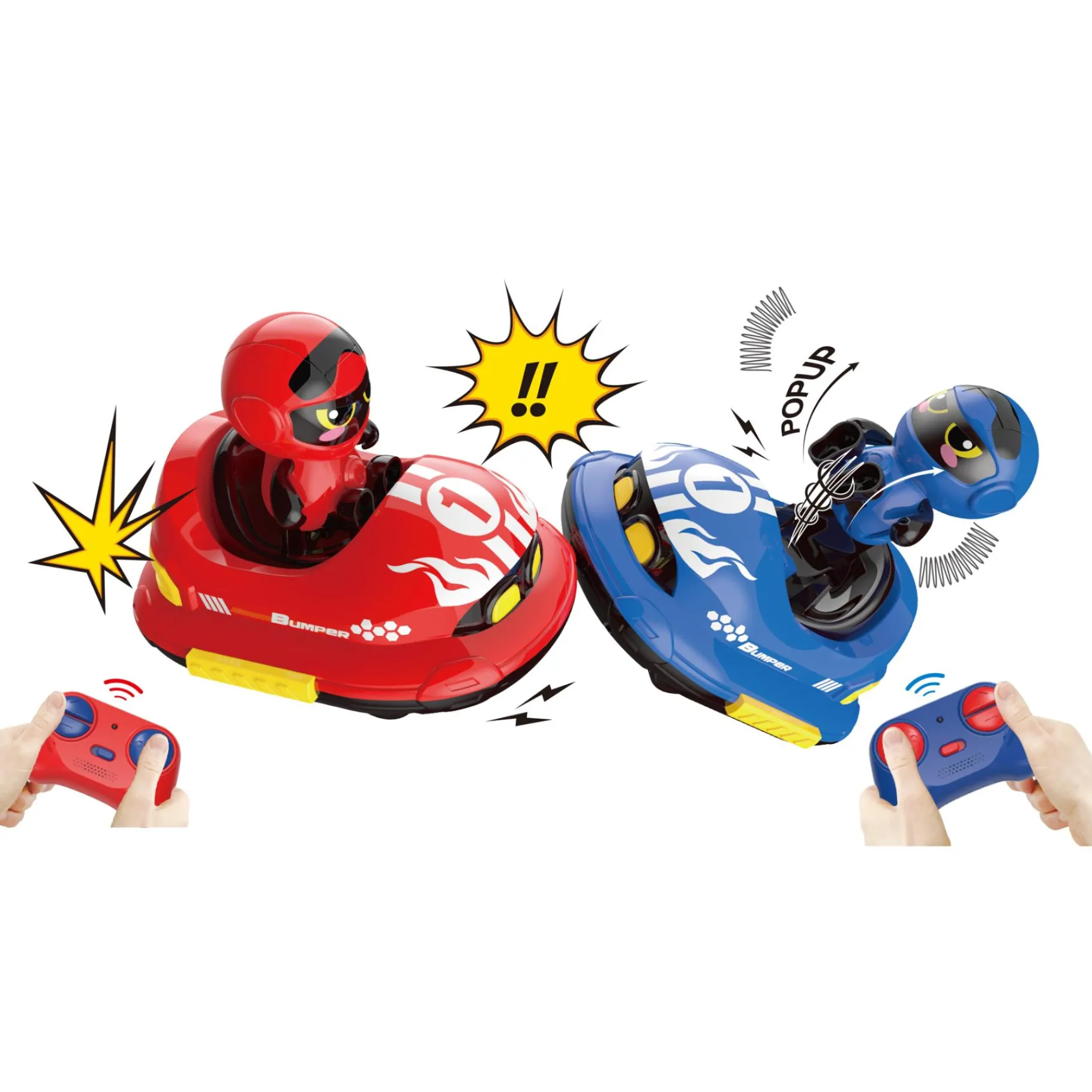 Radiografisch|Jongens> Radiografisch bestuurbare battle bumper botsauto's 2 in 1