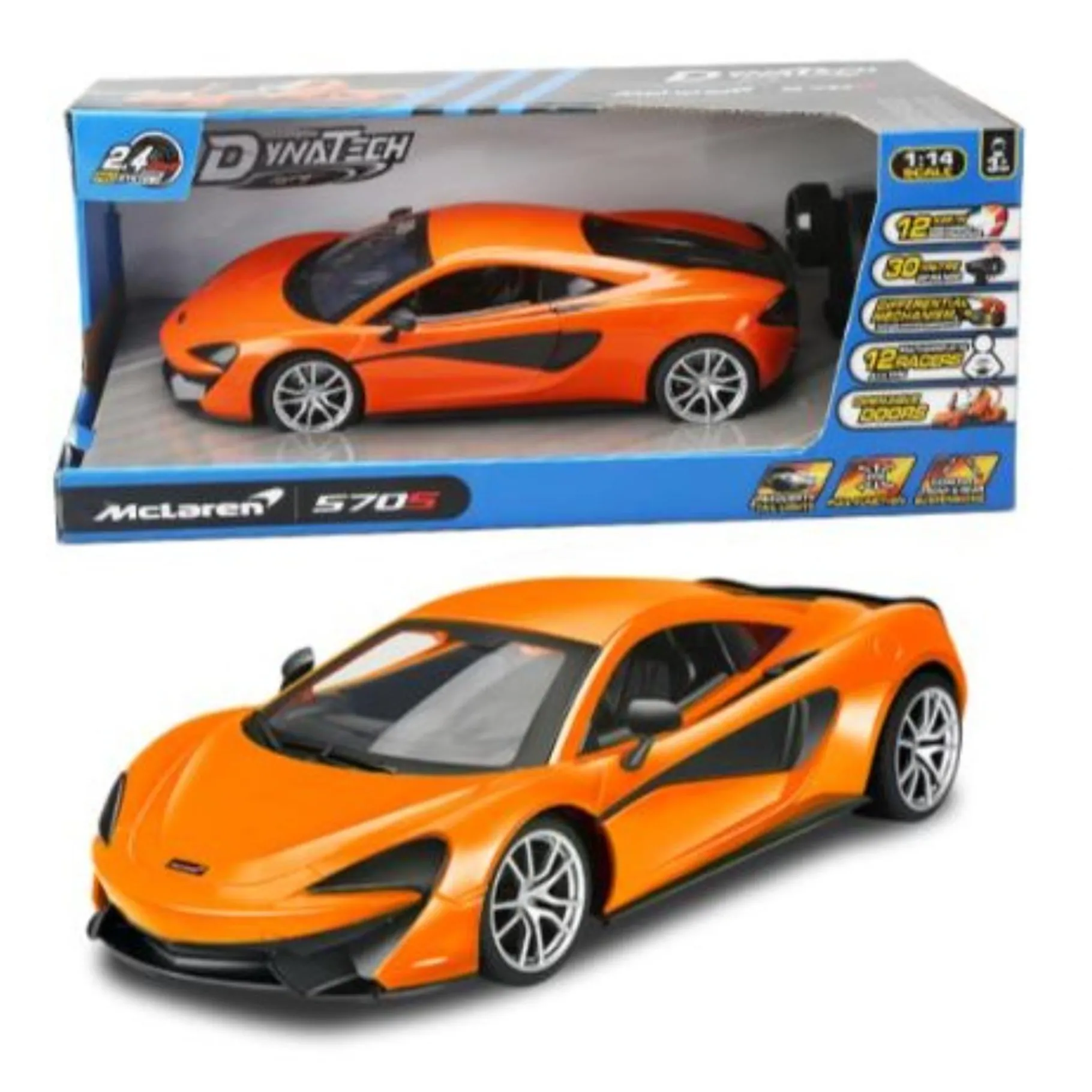 Radiografisch|Jongens>Kool Speed Radiografisch bestuurbare auto Mclaren 1:14 2.4g 570s oranje