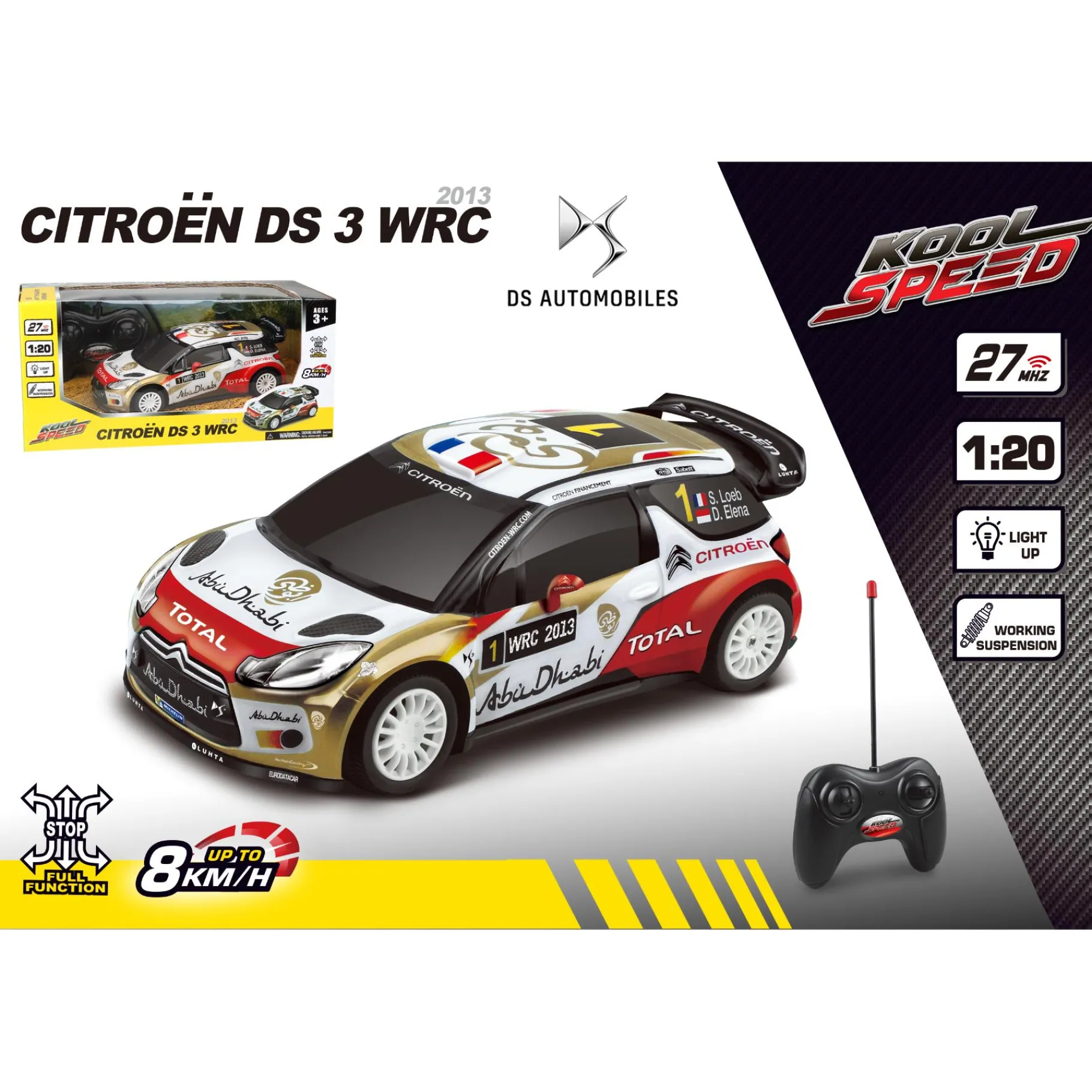 Radiografisch|Jongens>Kool Speed Radiografisch bestuurbare auto citroen 1:20 ds 3 wrc