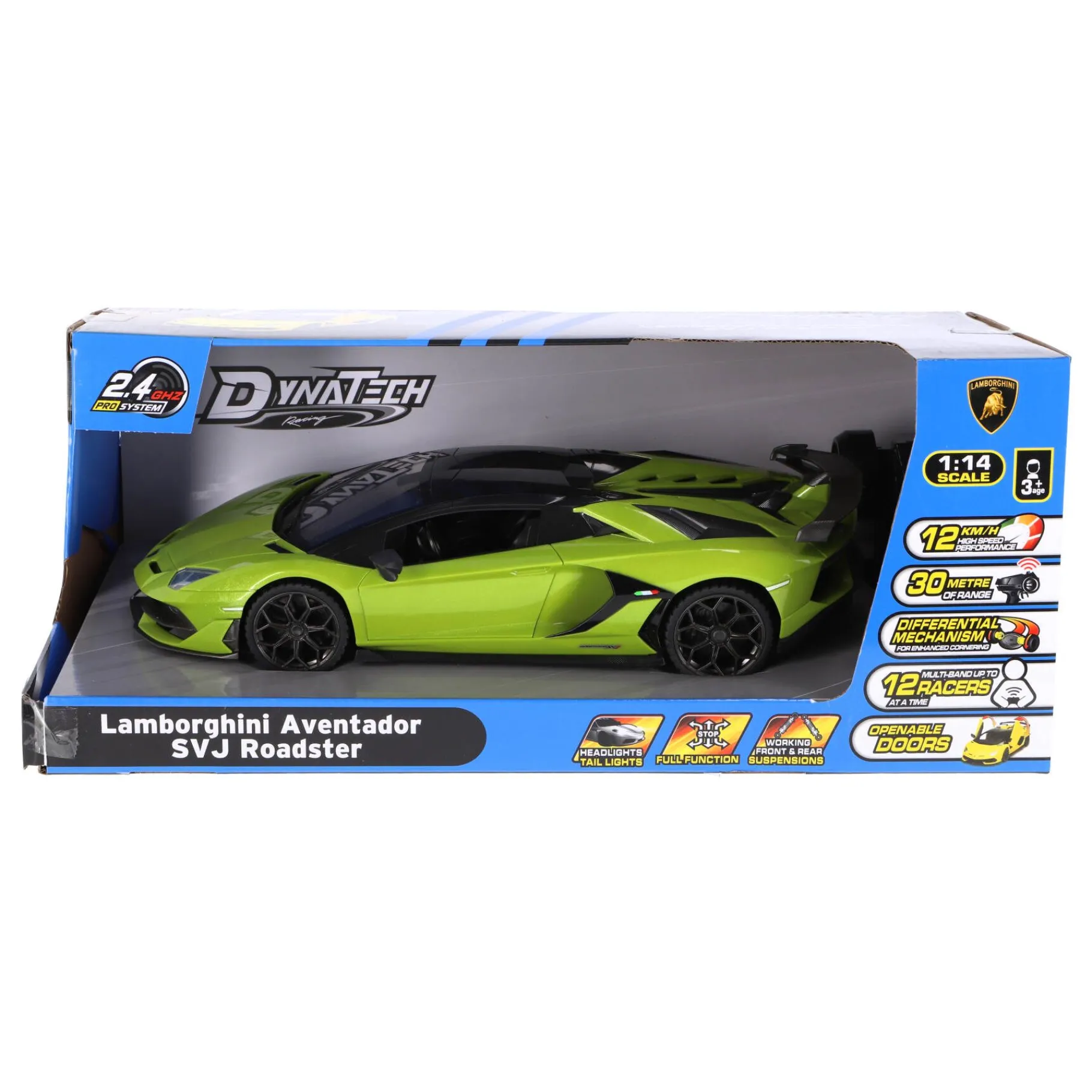Jongens|Radiografisch>Dynatech Radiografisch bestuurbare auto lamborghini 1:14 2.4g aventador neon groen