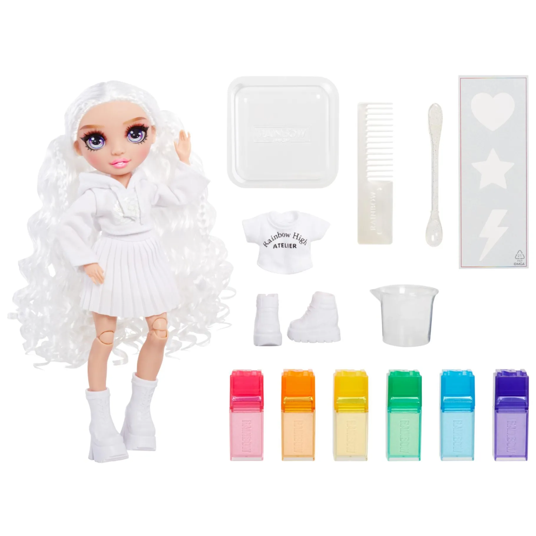 Meisjes|Tienerpoppen> Rainbow H. WaterColor & Create Theme Dolls purple Eyes