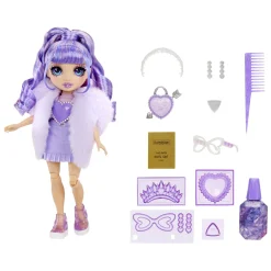 Meisjes|Tienerpoppen></noscript>Mga Rainbow High Crystal Fashion Doll Violet