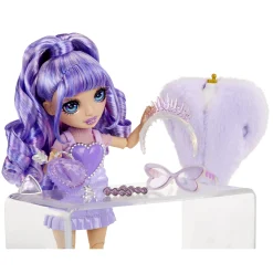 Meisjes|Tienerpoppen></noscript>Mga Rainbow High Crystal Fashion Doll Violet