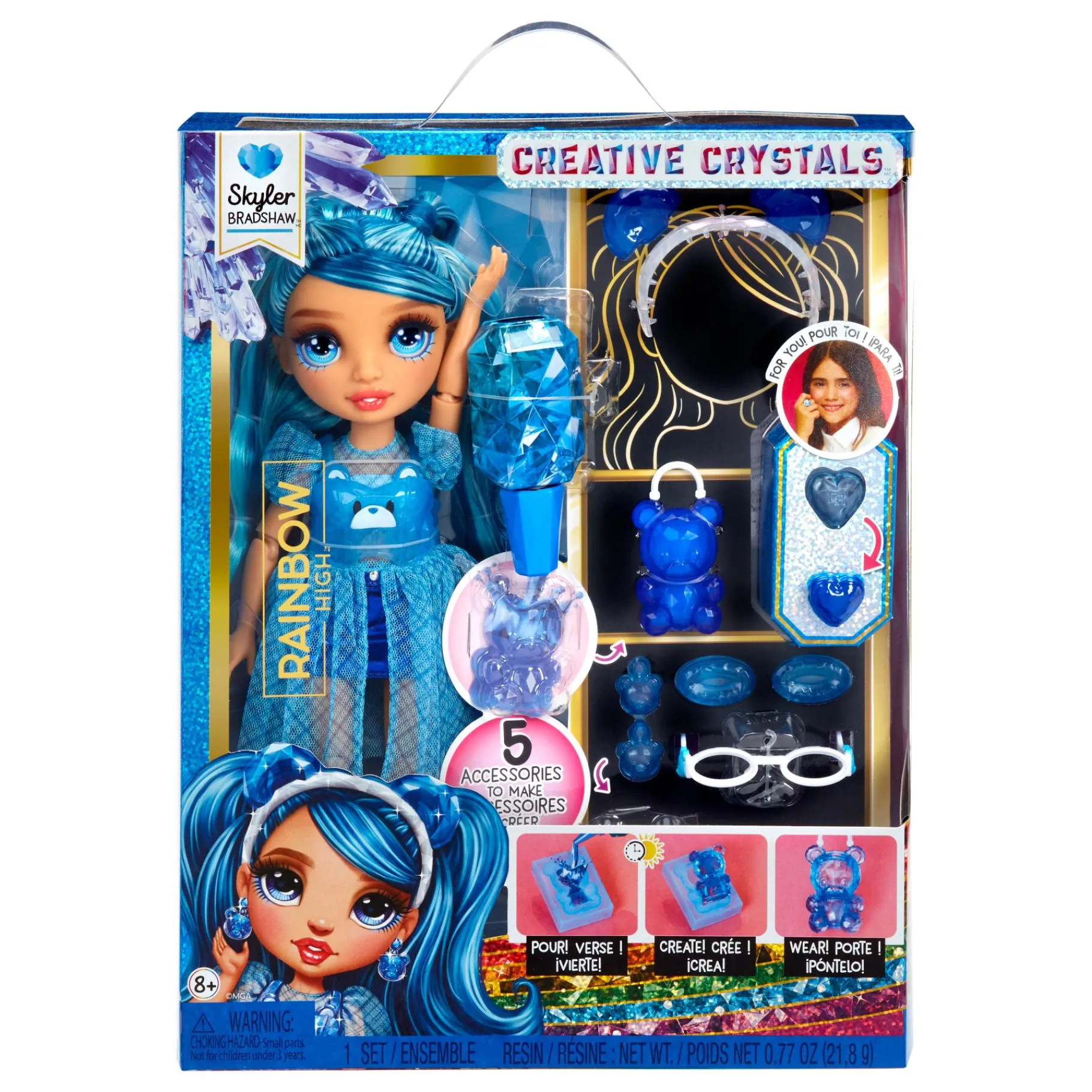 Meisjes|Tienerpoppen>Mga Rainbow High Crystal Fashion Doll Skyler