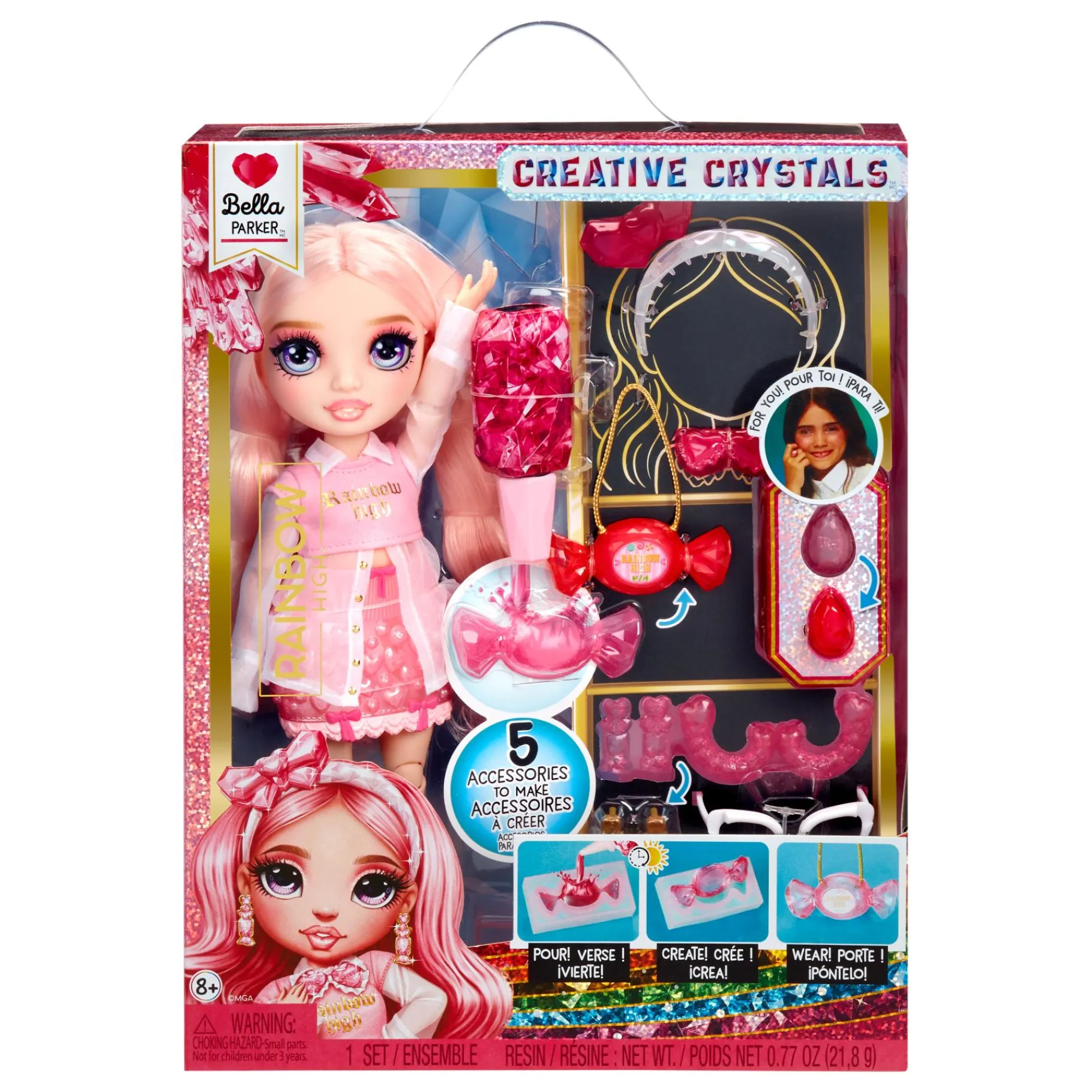 Meisjes|Tienerpoppen>Mga Rainbow High Crystal Fashion Doll Bella