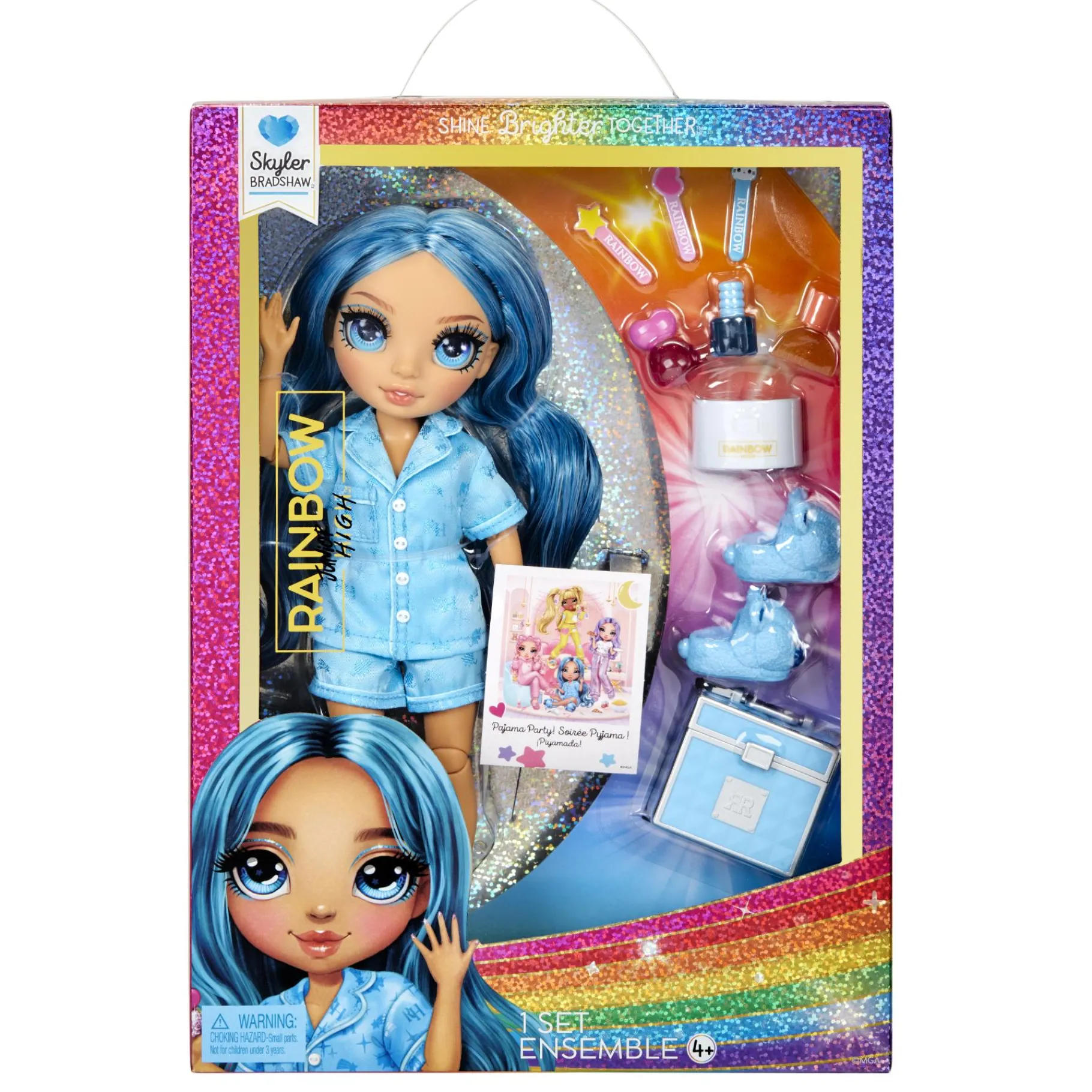 Tienerpoppen|Meisjes>Mga Rainbow High Jr. High PJ Party Modepop Skyler (Blue)