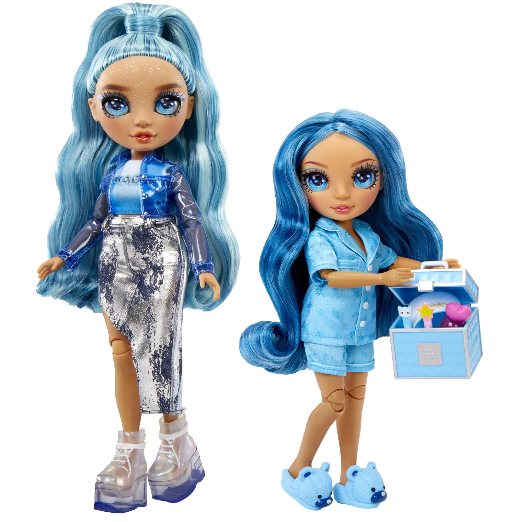 Tienerpoppen|Meisjes>Mga Rainbow High Jr. High PJ Party Modepop Skyler (Blue)