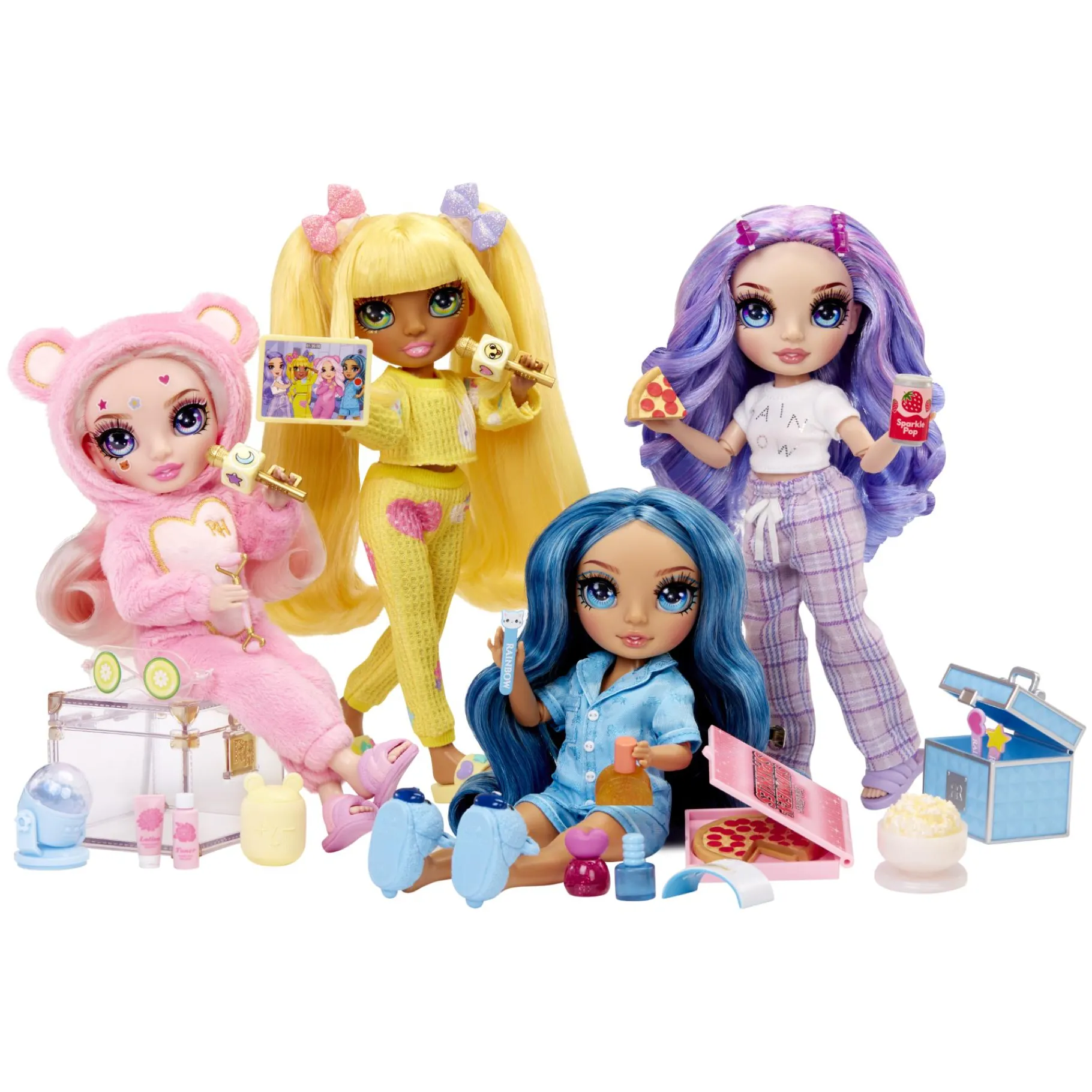 Tienerpoppen|Meisjes>Mga Rainbow High Jr. High PJ Party Modepop Skyler (Blue)