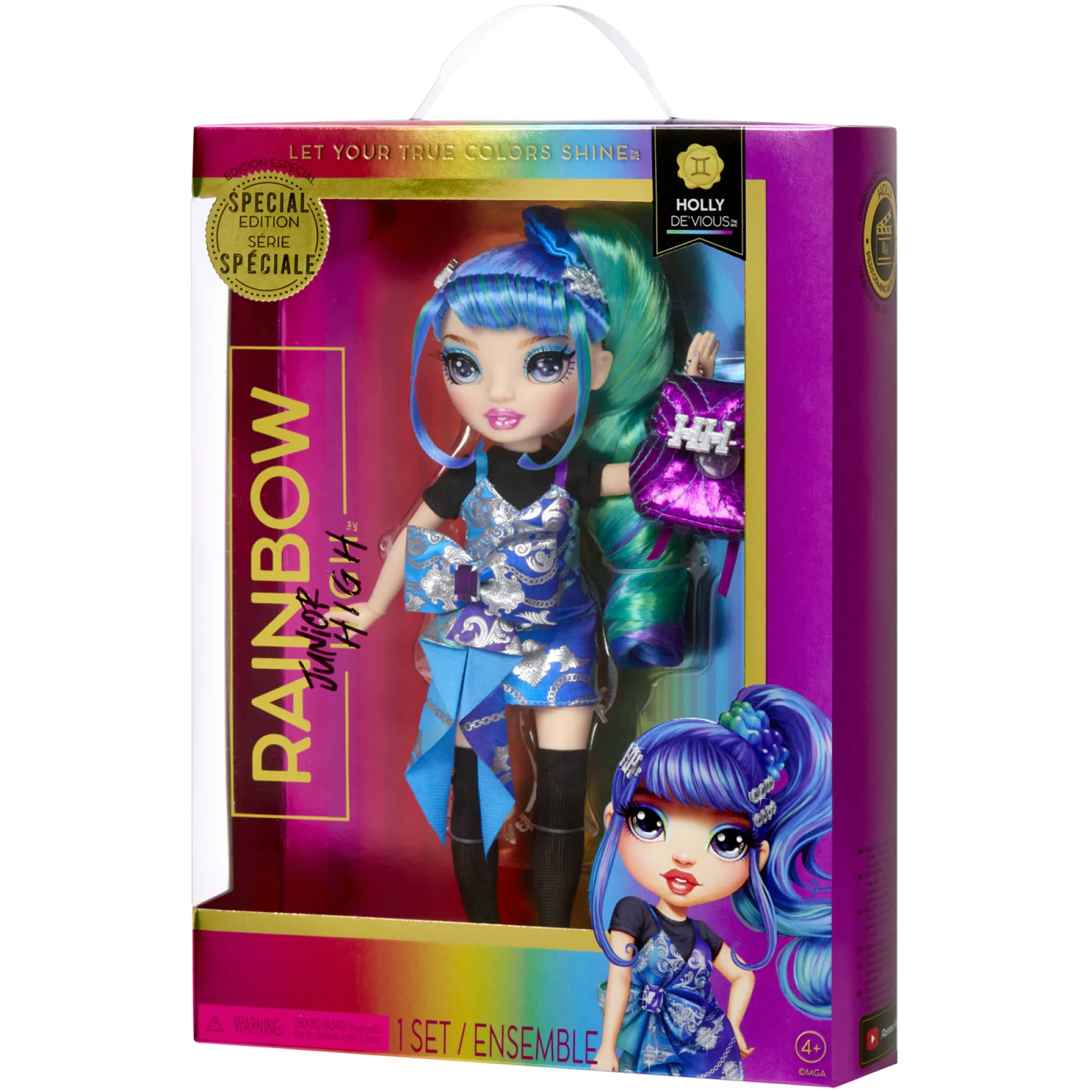 Speelsets|Meisjes>Mga Rainbow High Junior High Special Edition Modepop Holly De'Vious - Blauw