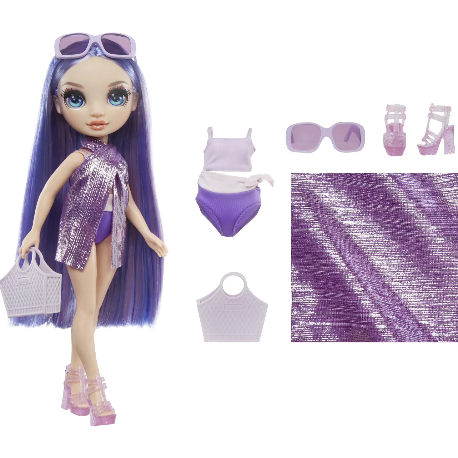 Tienerpoppen|Meisjes>Mga Rainbow High Swim & Style Modepop Violet (Paars)