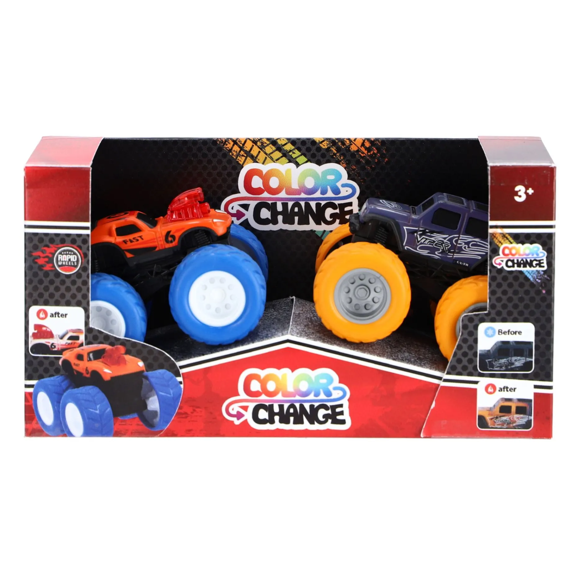 Auto's|Jongens>Rapid Wheels Auto color change 2 pack
