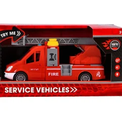 Auto's|Jongens>Rapid Wheels Brandweerwagen Met Ladder En Licht En Geluid En Frictie/Sproeifunctie