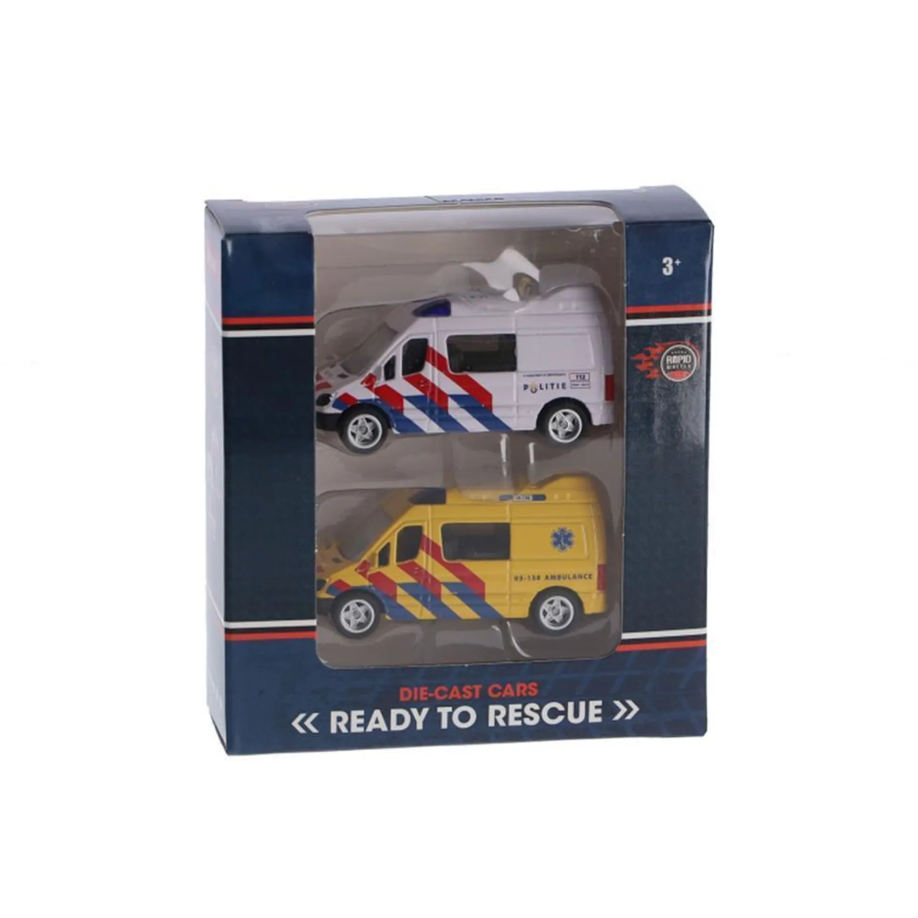 Auto's|Jongens>Rapid Wheels diecast hulpdienstvoertuig 2 stuks assorti