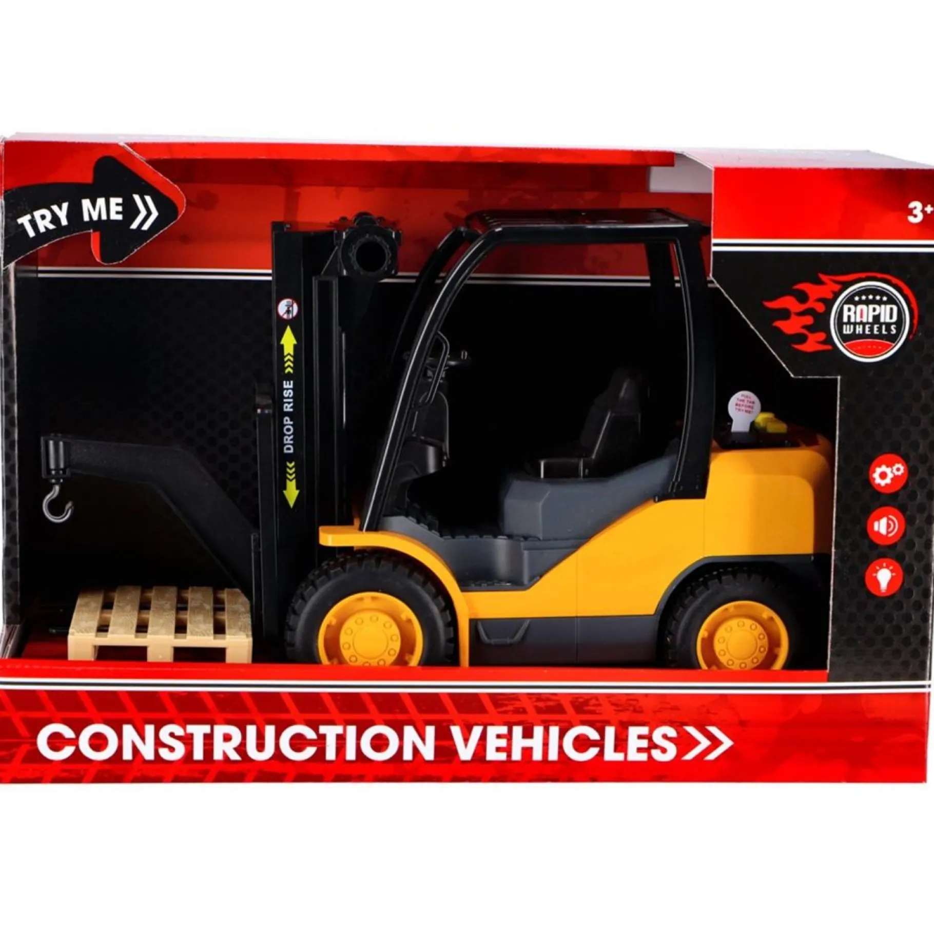 Auto's|Jongens>Rapid Wheels Heftruck Met Licht En Geluid En Frictie