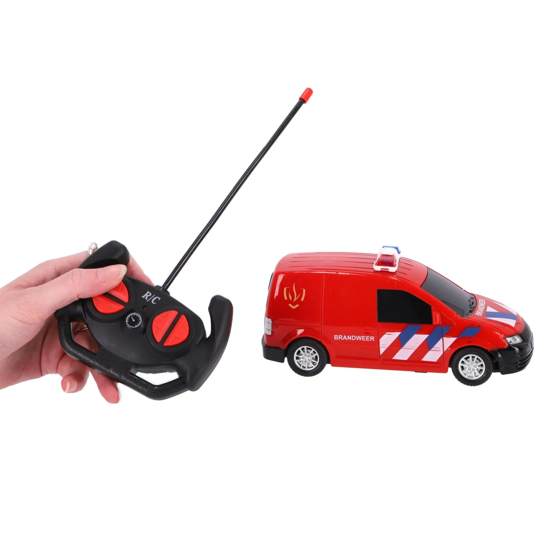 Radiografisch>Rapid Wheels radiografisch bestuurbare brandweer auto met licht