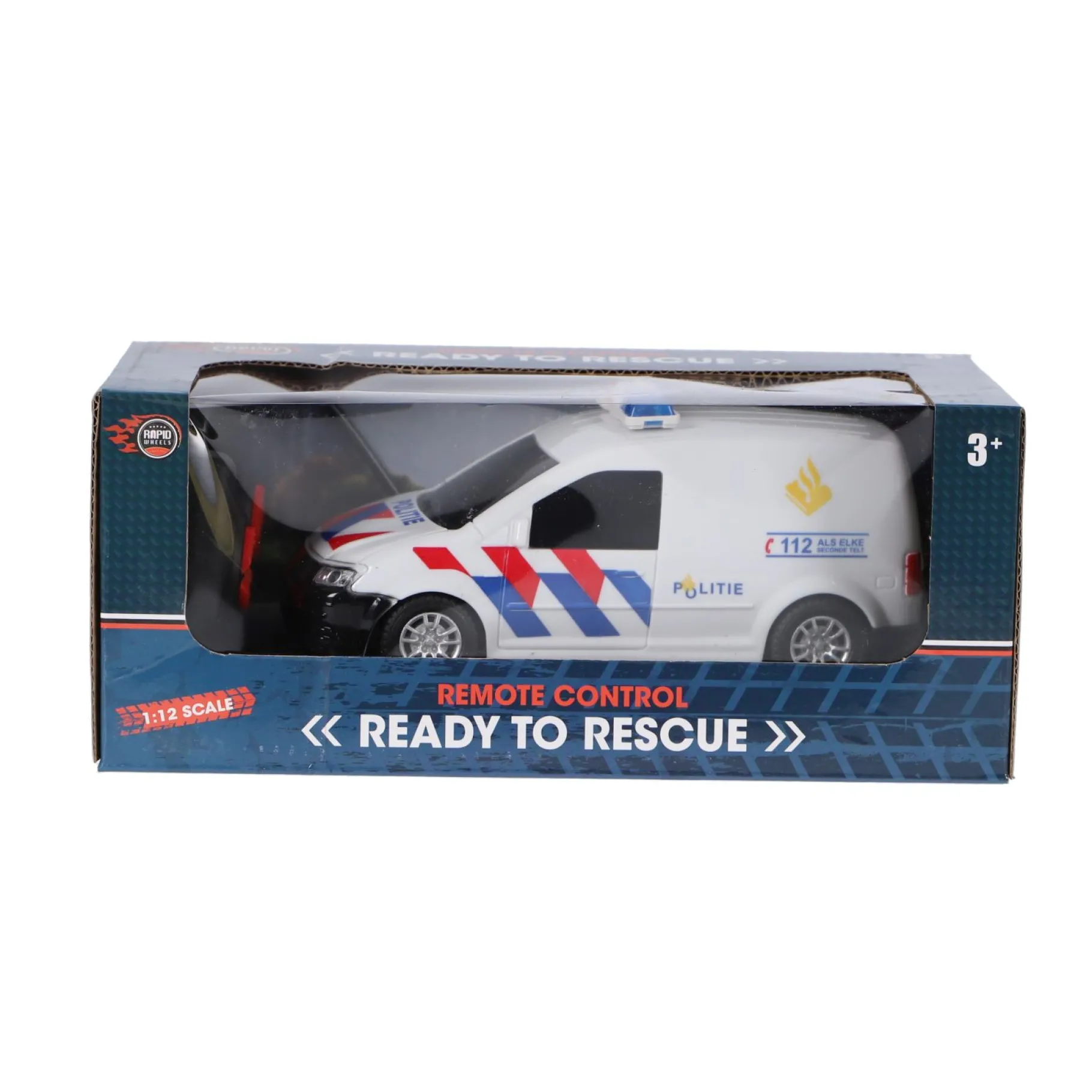 Radiografisch>Rapid Wheels radiografische bestuurbare politie auto met licht