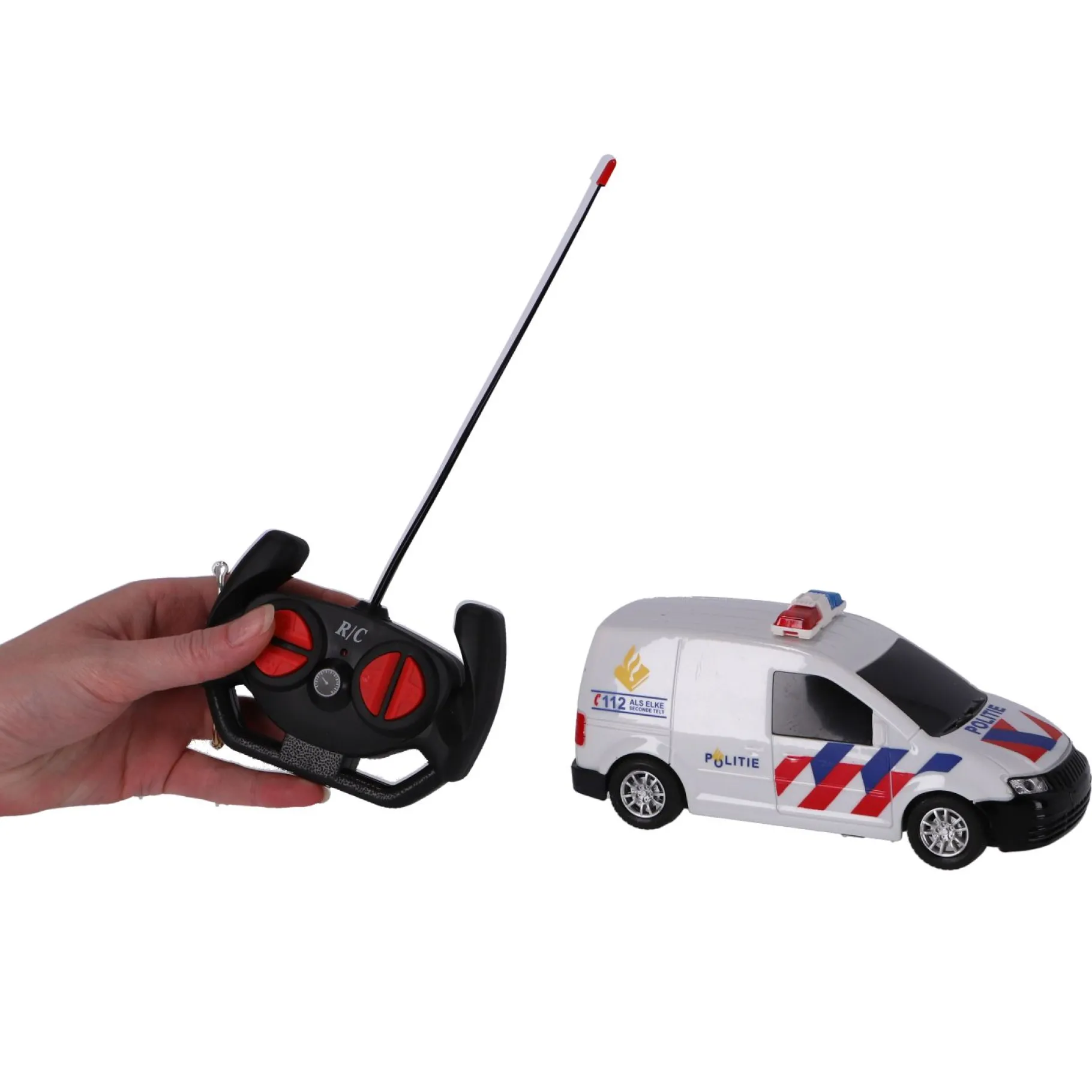 Radiografisch>Rapid Wheels radiografische bestuurbare politie auto met licht