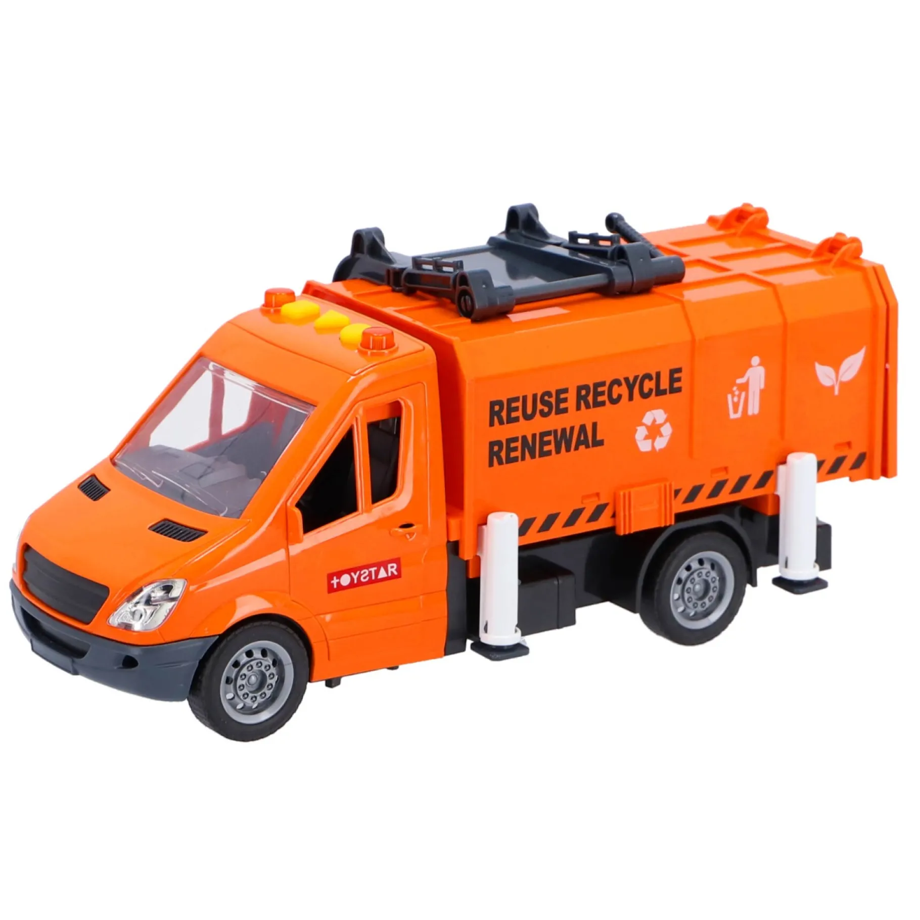 Auto's|Jongens>Rapid Wheels Vuilniswagen Met Licht En Geluid En Frictie