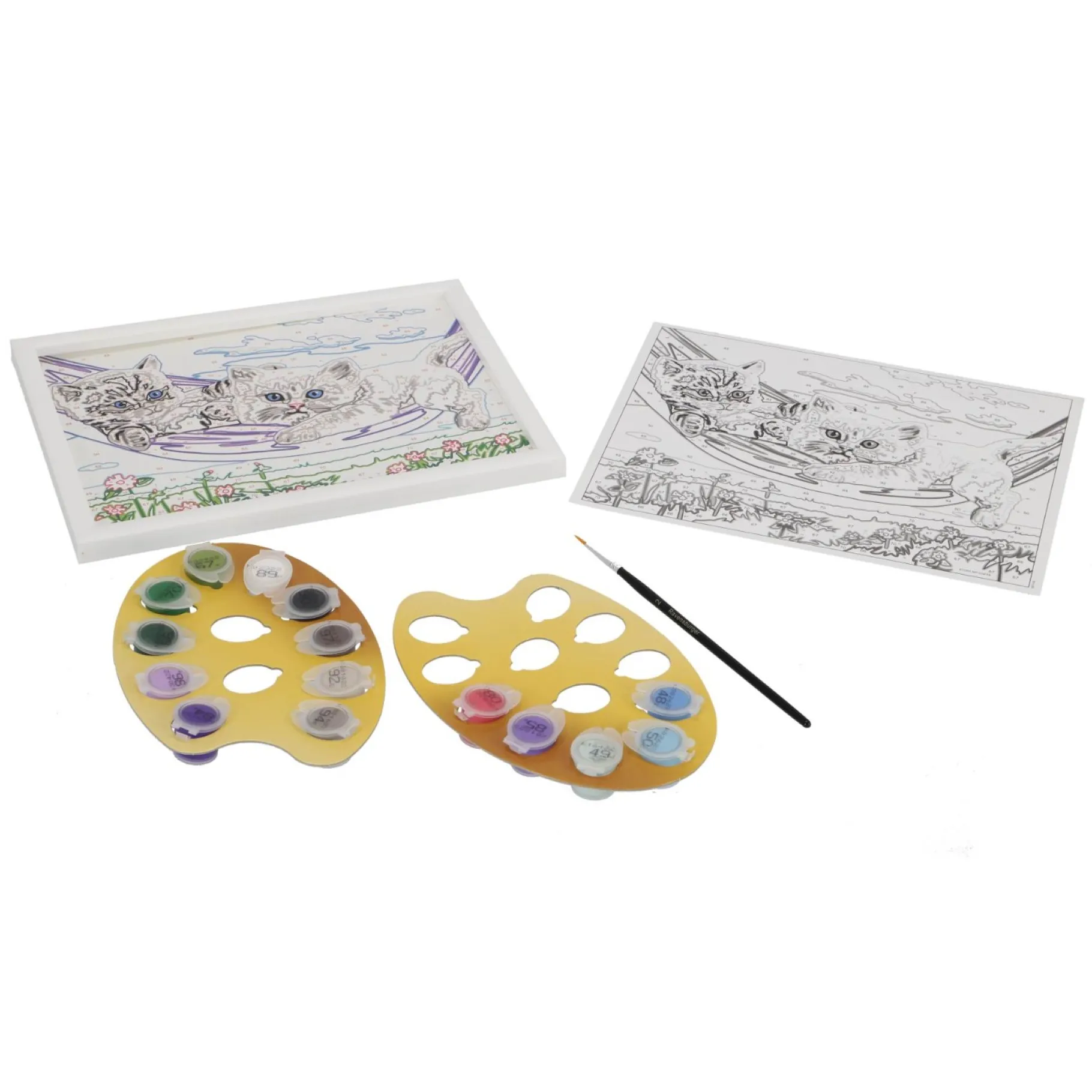 Verven / Schilderen>Ravensburger Creart schilderen op nummer kittens in hangmat