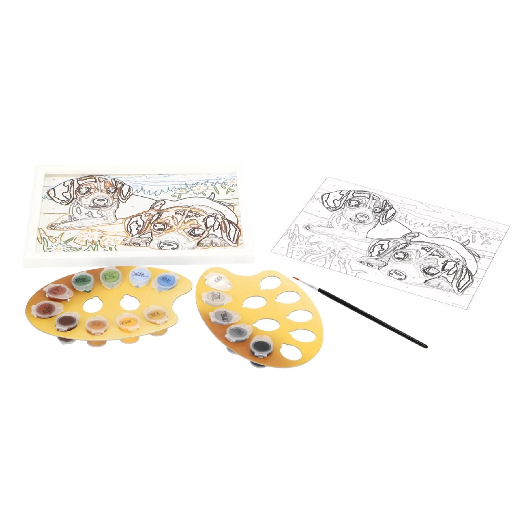 Verven / Schilderen>Ravensburger Creart schilderen op nummer Beagle puppies