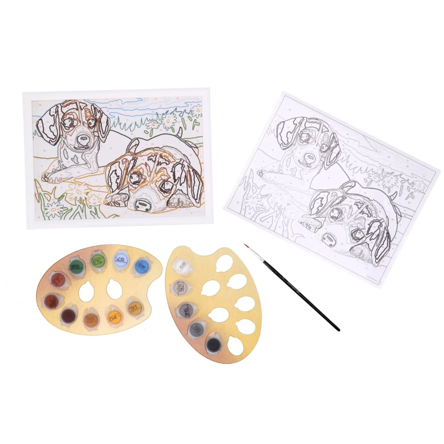 Verven / Schilderen>Ravensburger Creart schilderen op nummer Beagle puppies