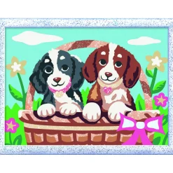 Verven / Schilderen> Ravensburger Creart schilderen op nummer honden in mandje