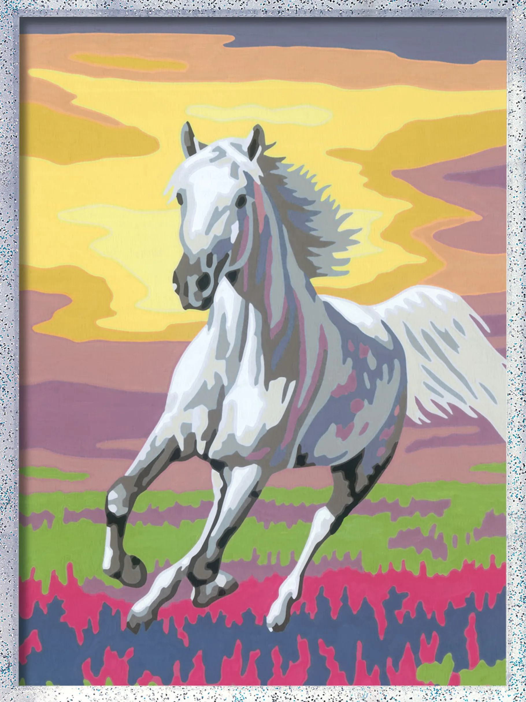 Verven / Schilderen>Ravensburger Creart schilderen op nummer paard bij zonsondergang