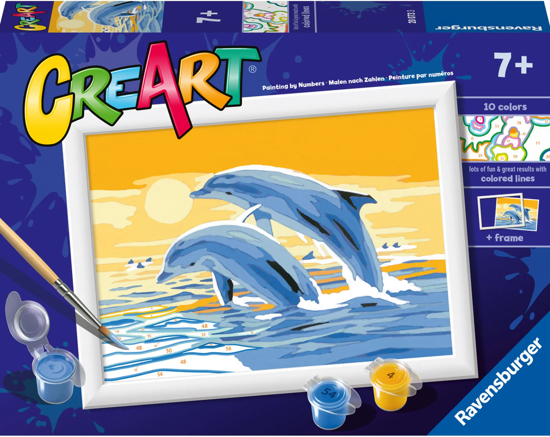 Verven / Schilderen>Ravensburger Creart Schilderen op nummer springende dolfijnen