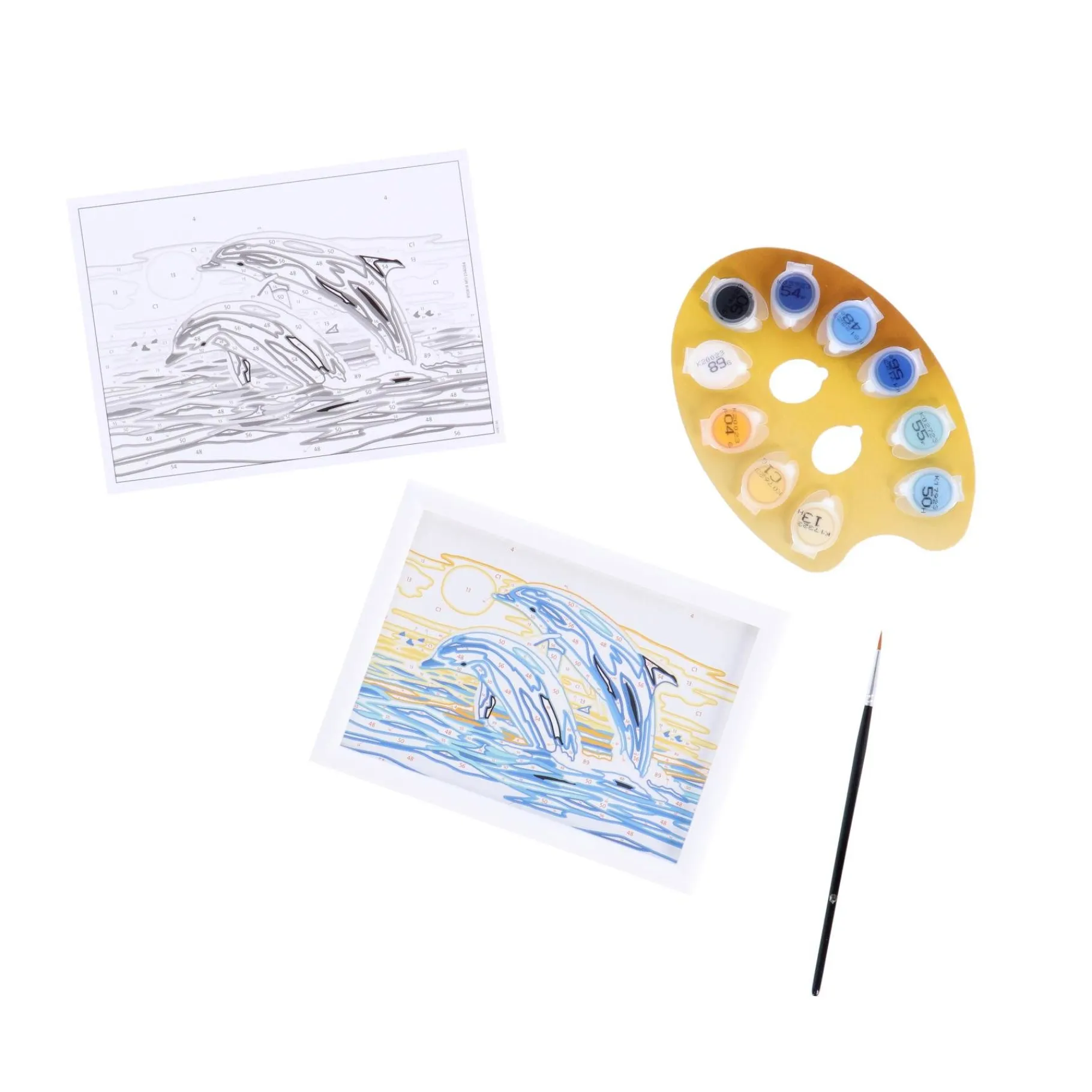 Verven / Schilderen>Ravensburger Creart Schilderen op nummer springende dolfijnen