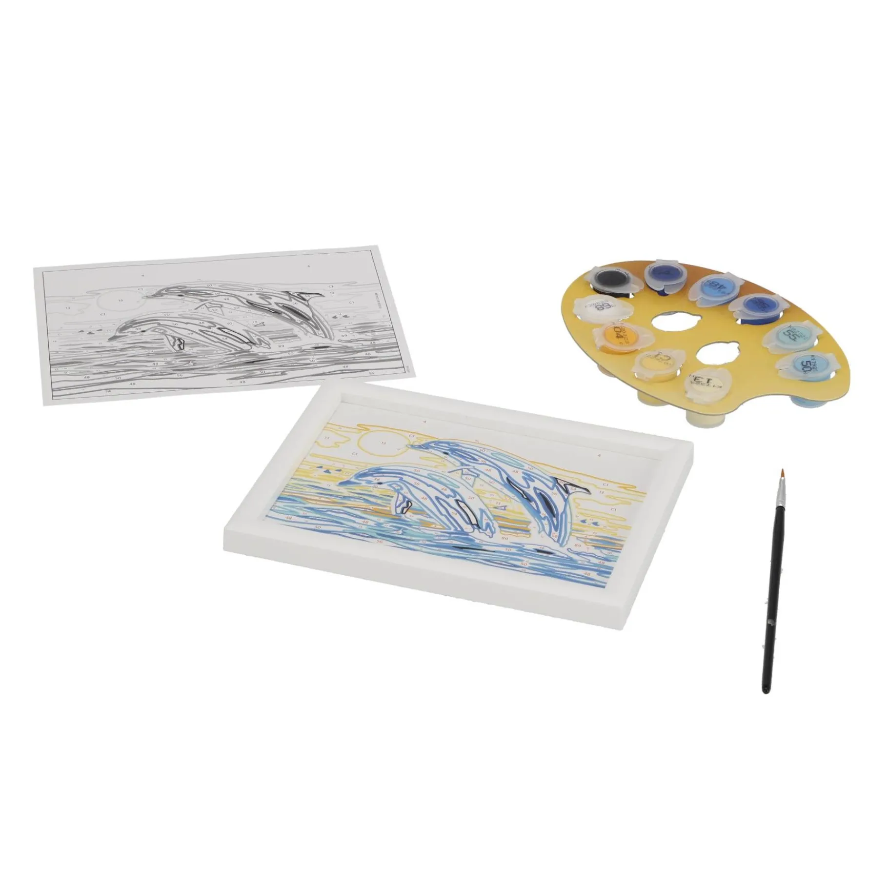 Verven / Schilderen>Ravensburger Creart Schilderen op nummer springende dolfijnen