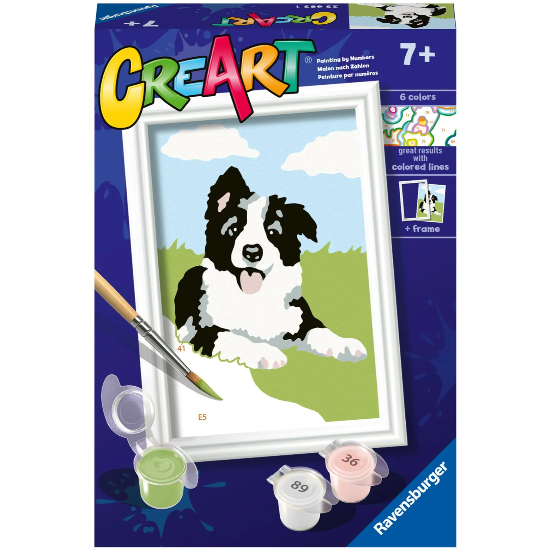 Verven / Schilderen>Ravensburger Creart schilderen op nummer border collie