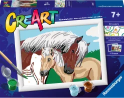 Verven / Schilderen>Ravensburger Creart Schilderen op nummer merrie met veulen