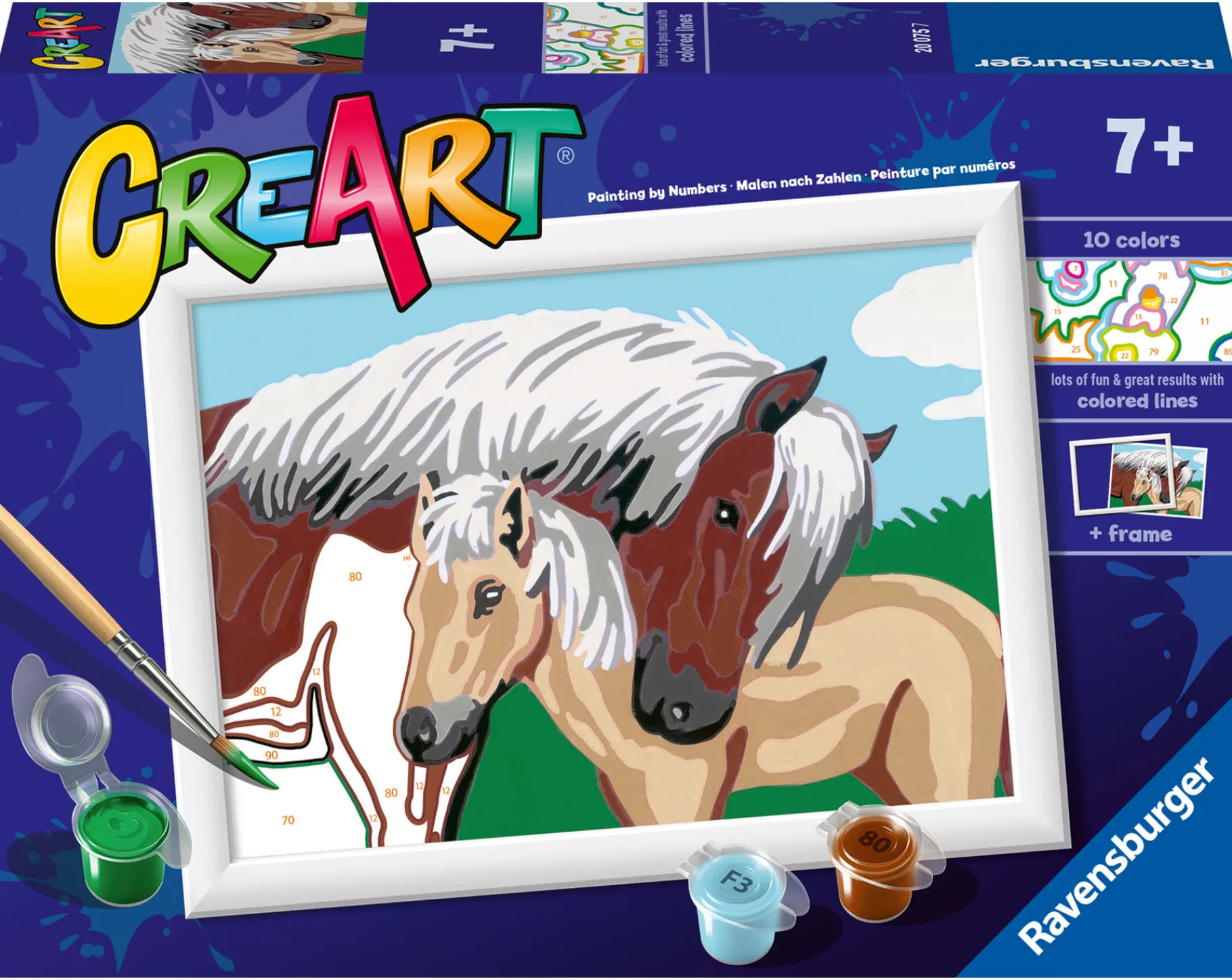 Verven / Schilderen>Ravensburger Creart Schilderen op nummer merrie met veulen