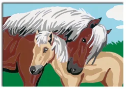 Verven / Schilderen>Ravensburger Creart Schilderen op nummer merrie  met veulen