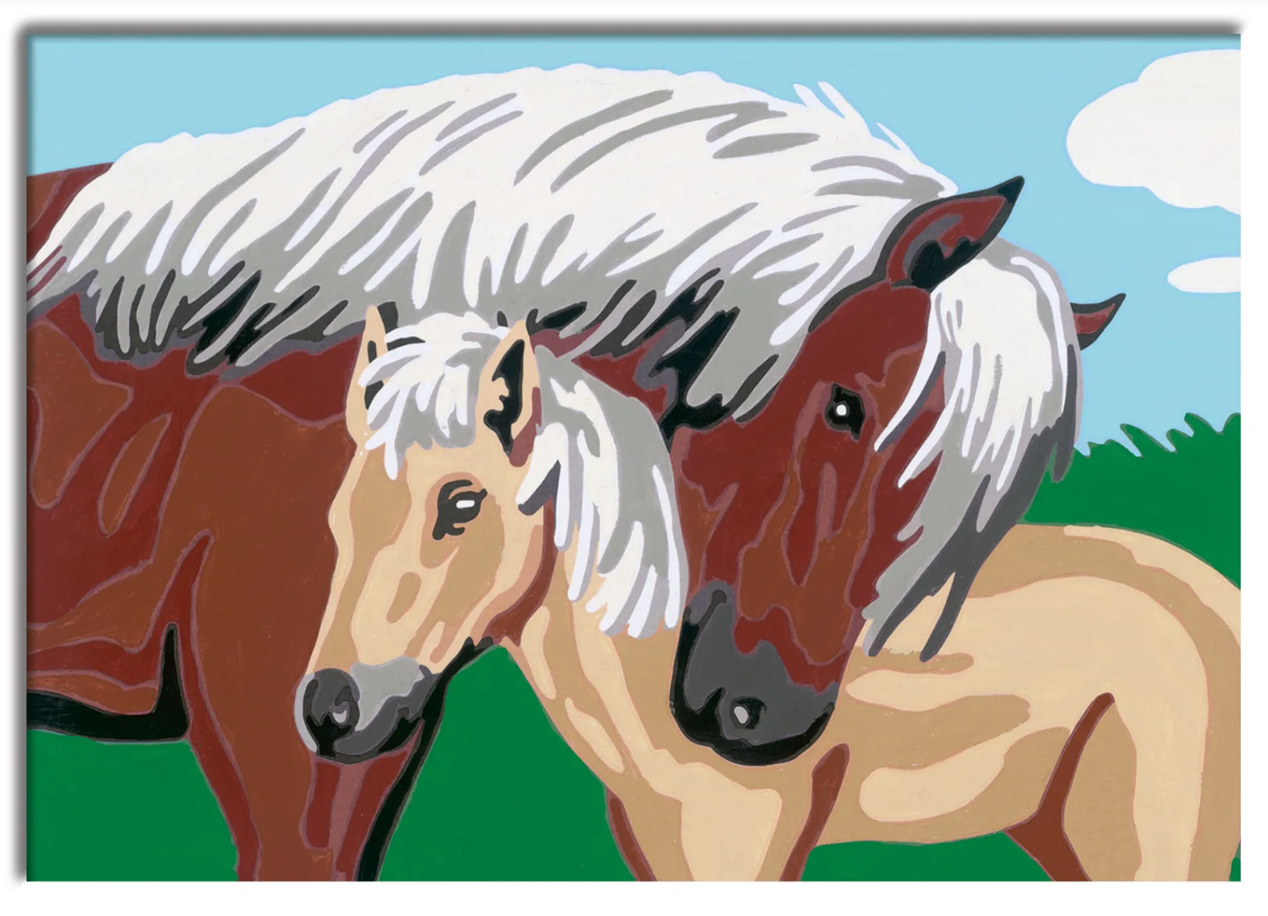 Verven / Schilderen>Ravensburger Creart Schilderen op nummer merrie met veulen