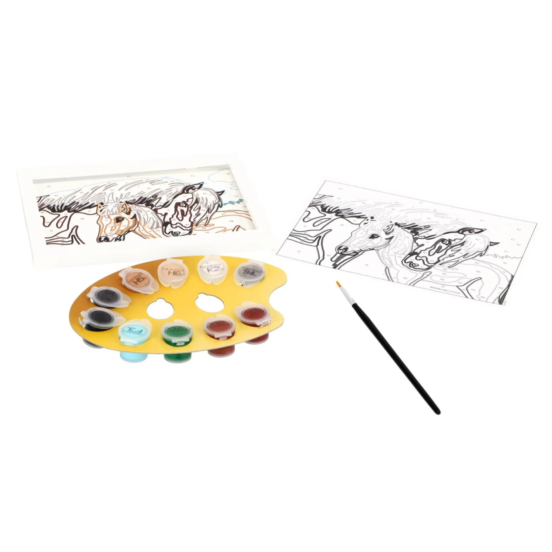 Verven / Schilderen>Ravensburger Creart Schilderen op nummer merrie met veulen