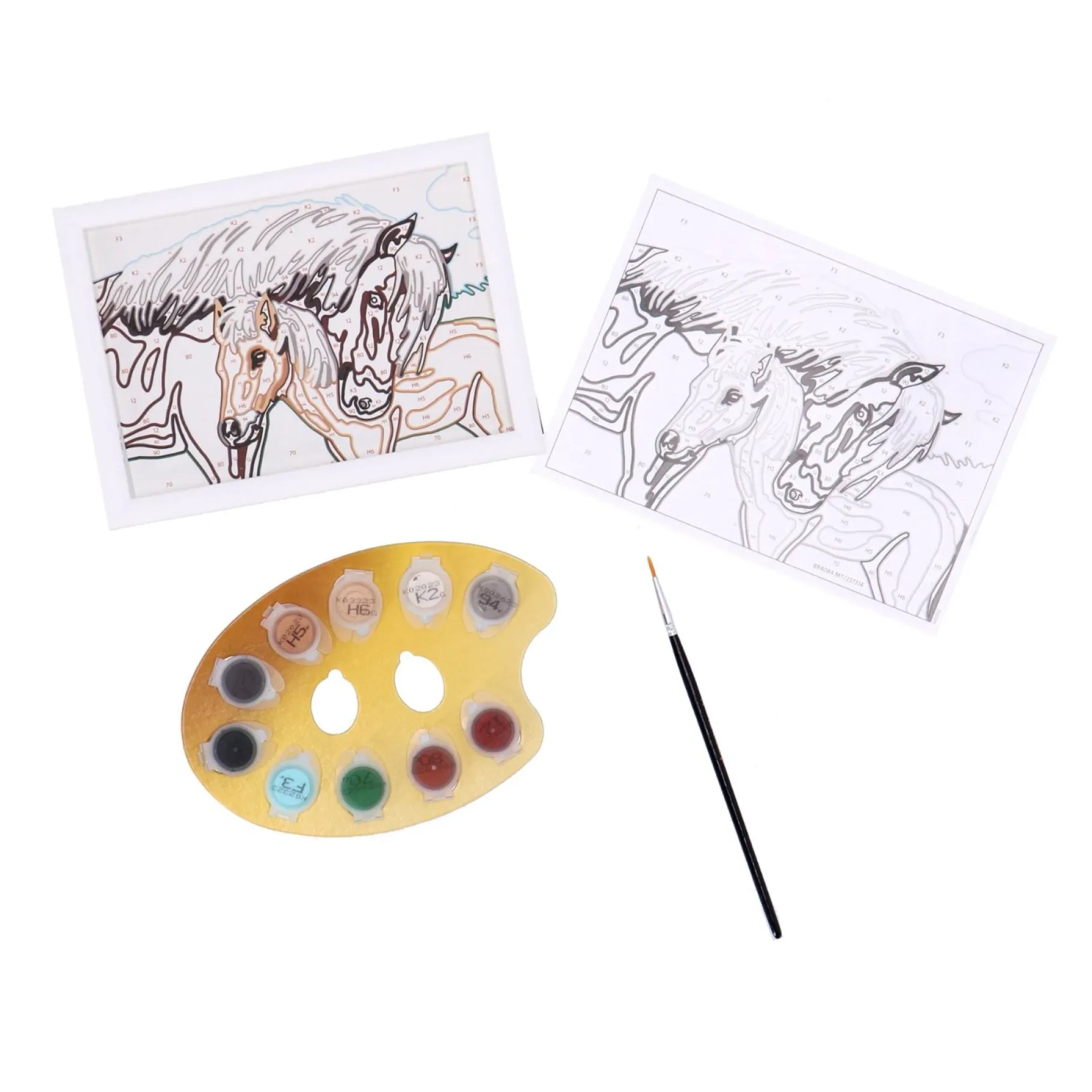 Verven / Schilderen>Ravensburger Creart Schilderen op nummer merrie met veulen