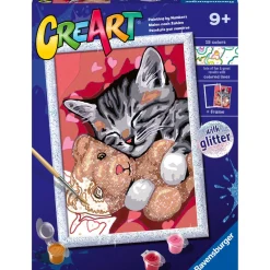 Verven / Schilderen> Ravensburger Creart vredige poes schilderen op nummer