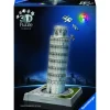 3D Puzzels> Ravensburger Iconics 3D puzzel toren van Pisa met  licht