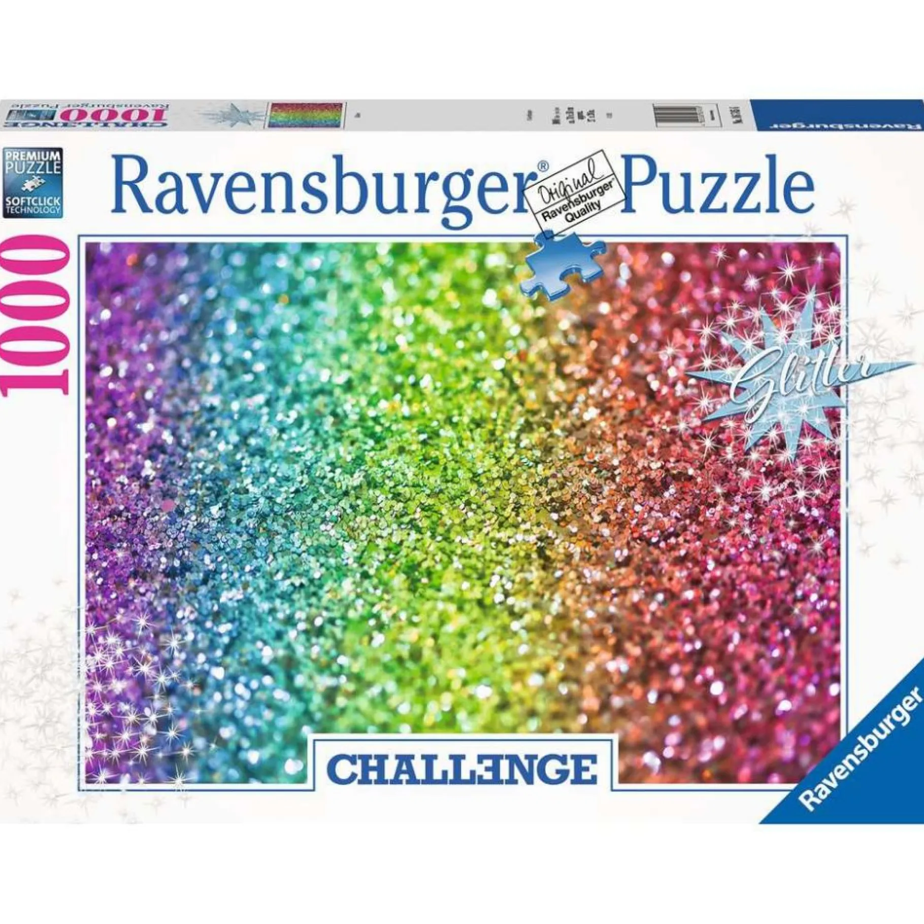 Legpuzzels>Ravensburger puzzel Challenge Glitter 1000 Stukjes