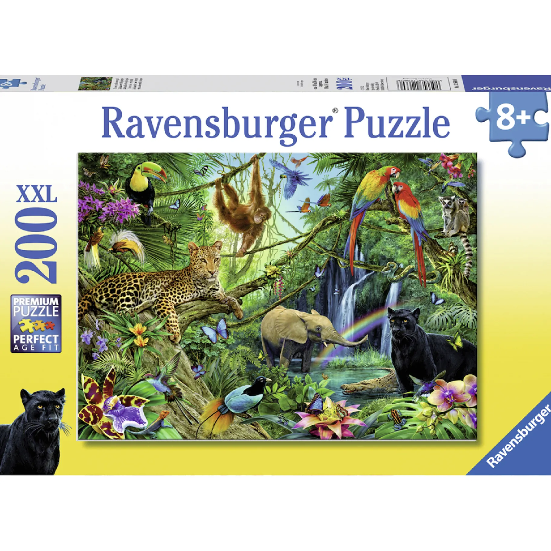 Xxl Puzzels|Legpuzzels>Ravensburger Puzzel Dieren In De Jungle 200 Stukjes XXL