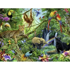 Xxl Puzzels|Legpuzzels>Ravensburger Puzzel Dieren In De Jungle  200 Stukjes XXL