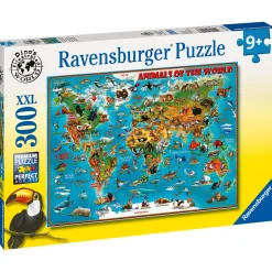 Legpuzzels> Ravensburger puzzel Dieren Over De Wereld 300  Stukjes