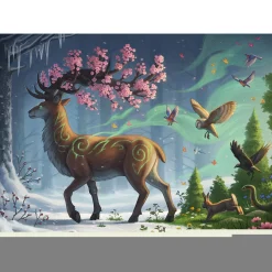 Legpuzzels> Ravensburger Puzzel hert van de lente 1000 stukjes