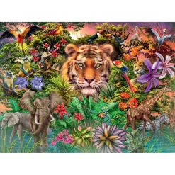 Legpuzzels> Ravensburger Puzzel Jungle Tiger 1000 Stukjes