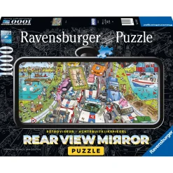 Legpuzzels> Ravensburger puzzel rear view politie  achtervolging 1000 stukjes