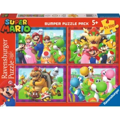 Legpuzzels> Ravensburger puzzel super mario 4 in 1 100 stukjes