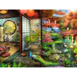 Legpuzzels> Ravensburger puzzel theehuis in Japanse tuin 1000 stukjes