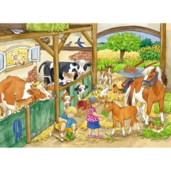 Legpuzzels>Ravensburger puzzel Vrolijk Boerderijleven  2x24 Stukjes
